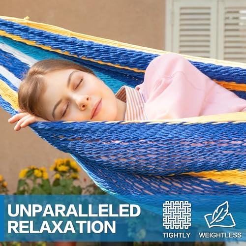 Handwoven Rope Mayan Hammock for Outside, 600 lbs Capacity - Image 4
