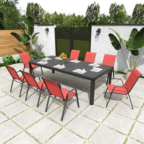 Stackable Patio Chairs Set of 8 - Image 3