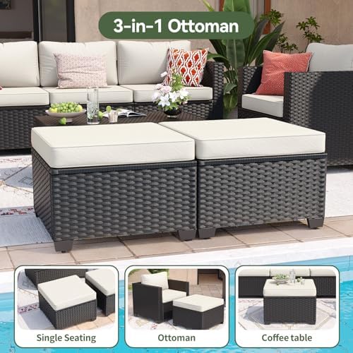 Aoxun 10 Piece Outdoor Patio Furniture Set 9 Seats, Outdoor Sectional - Image 7
