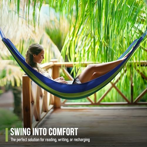 Sorbus Brazilian Double Hammock, Cotton Bed - Image 4