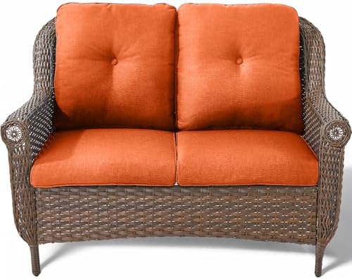 Patio Loveseat Outdoor Wicker Sofa by ACTREST