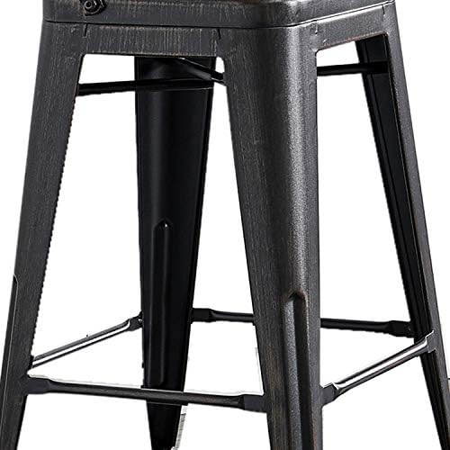 AC Pacific 24” Metal Barstool Set of 4 – Country Rustic Style - Image 7