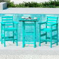 3 Pcs HDPE Bar Height Adirondack Chairs and Table Set by nevilywood