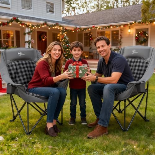 2 Pack Oversized Heated Camping Chairs - Image 7