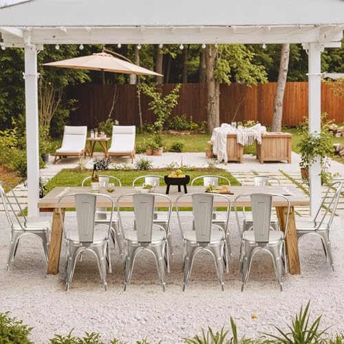 Furmax Metal Dining Chairs Set of 4, - Image 2