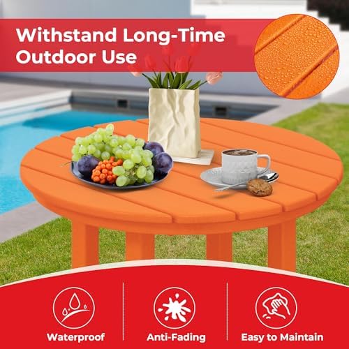 Outdoor Bar Table, Patio Bar Table 3-Pieces Set Bistro Dining Table Pub Table - Image 3