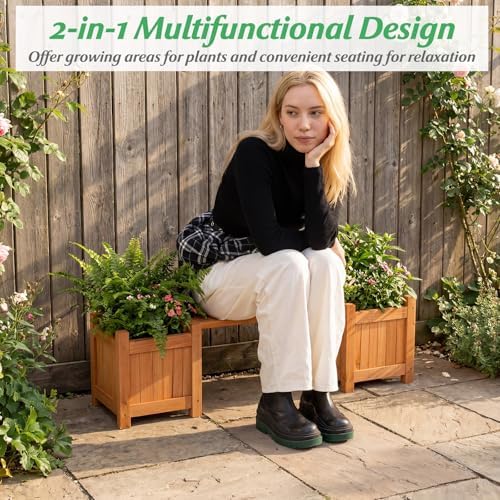 HAPPYGRILL 2 Outdoor Bench - Image 4