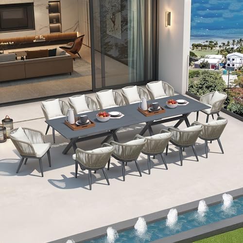 PURPLE LEAF Outdoor Dining Set for 12 by PURPLELEAF