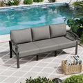 ALAULM Aluminum 3-Seat Patio Furniture Set, Metal Outdoor Furniture Sectional by ALAULM