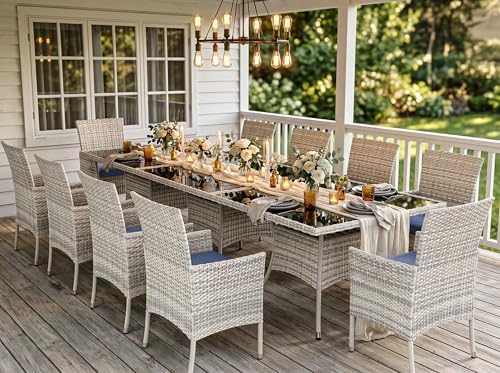 Outdoor Dining Set, 15-Piece Patio Furniture Set by Sweecci