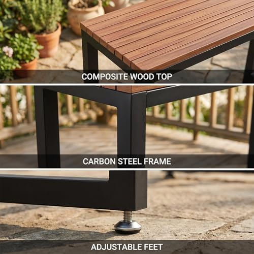 Extra Long Outdoor Bar Height Table, Patio Bar Tables High Counter Table - Image 4