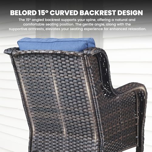 Belord 6 Pieces Patio Furniture Set Outdoor Wicker Furniture, 2 Patio Wicker - Image 5