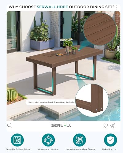 SERWALL HDPE Outdoor Dining Set - Image 4