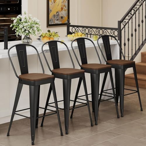 Metal Bar Stools Set of 4 - Image 3