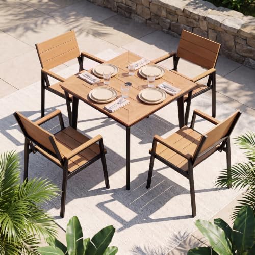 Devoko 5 Pcs Aluminum Patio Dining Sets by DEVOKO