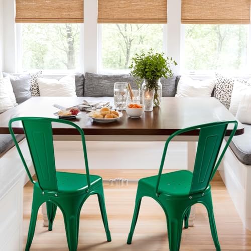 Furmax Metal Dining Chairs Set of 4, - Image 5