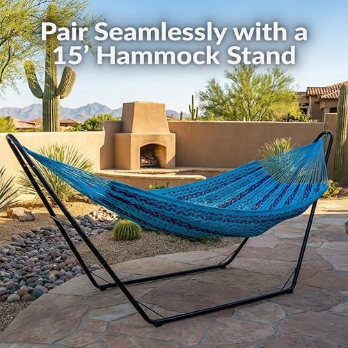 Sunnydaze Mayan XXL Double Heavy-Duty Hammock - Image 4