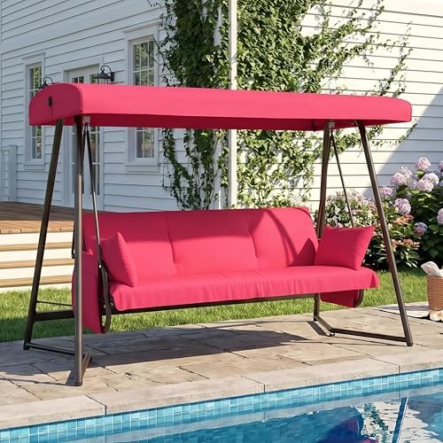 3-4 Seat Oversized Outdoor Porch Swing by LUTINLIX