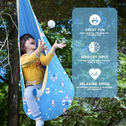 OUTREE Kids Pod Swing Seat, Cotton Sensory Swing - Image 6