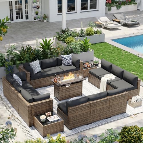 Aoxun Patio Furniture Sets, 15-Piece Outdoor Patio Furniture by Aoxun