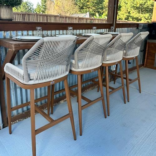 PURPLE LEAF Bar Height Stools Set of 4 by PURPLELEAF