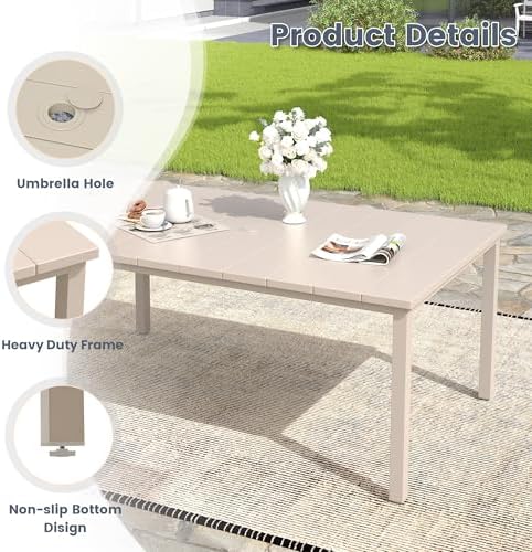VICLLAX Outdoor Patio Dining Table - Image 6