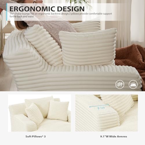 HANXIN Couch Chaise Lounge Chair Indoor, Boneless Sleeper Sofa Bed - Image 6