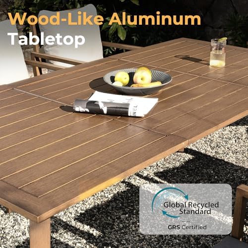 Outdoor Dining Set, 9-Piece Patio Aluminum Dining Set - Image 5