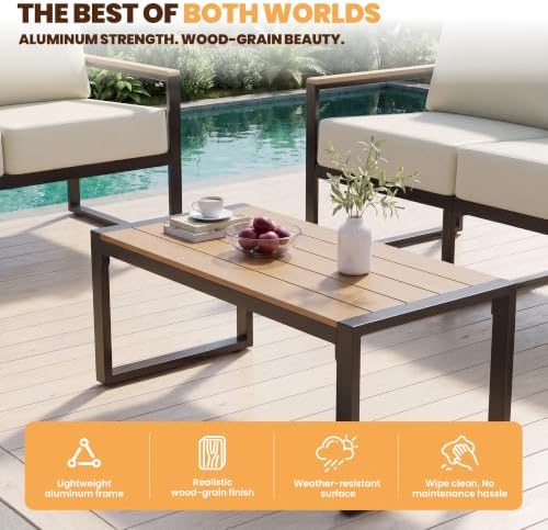 Aoxun Patio Furniture Set, Metal Outdoor Furniture - Image 6