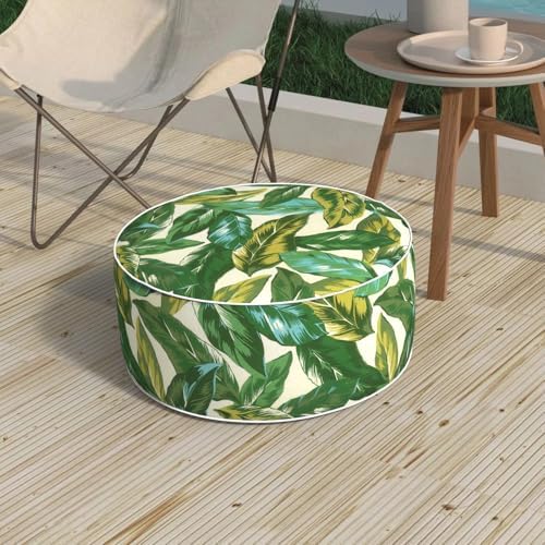 Outdoor Patio Inflatable Ottoman, 21x9 Inch Portable Stool Ottoman by MelodyElephant