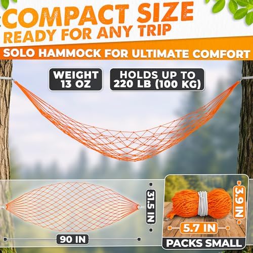 Camping Hammock Without Stand, Net Mesh Hammocks - Image 2