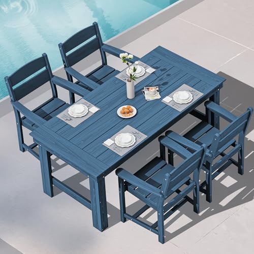 SERWALL HDPE Outdoor Dining Table and Chairs Set by SERWALL