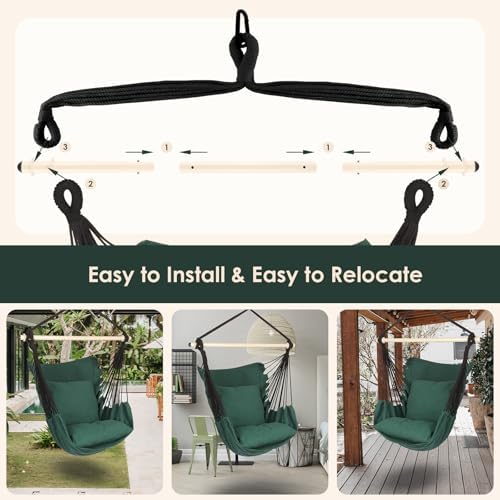 Highwild Hammock Chair Hanging Rope Swing - Image 5