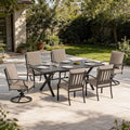 7 PCS Outdoor Patio Dining Set, Patio Table and Chairs Metal Outdoor Patio by RTDTD