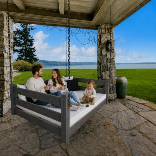 Amish Made Grey Full Bed Hanging Daybed Made in USA - Image 6