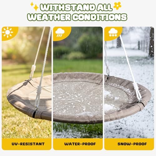 Trekassy 40" Saucer Tree Swing, 700LBS Heavy Duty Swing - Image 3