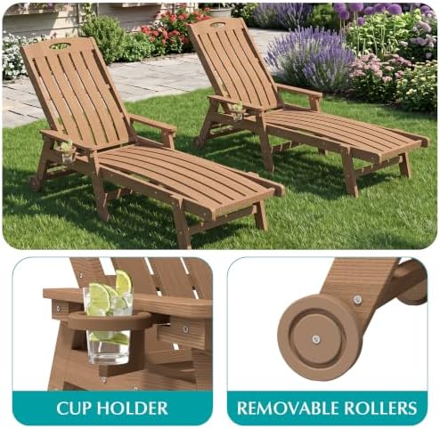 Domi Lounge Chair Outdoor Pool Patio Chaise Lounge Chairs Outside - Image 5