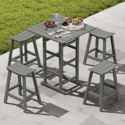 HDPE Bar Set 5 Pieces, 4 Bar Stools by nevilywood