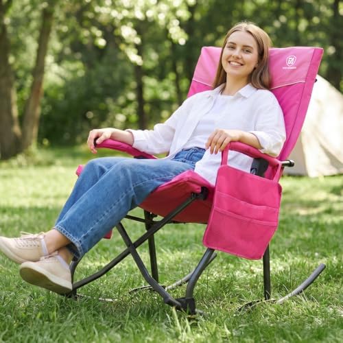 EVER ADVANCED Oversized Folding Rocking Camping Chair - Image 2