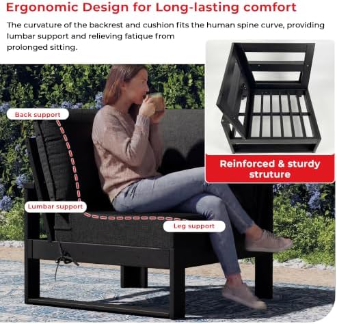 Rockaway Outdoor HDPE Sectional Corner Sofa Seat - Image 3