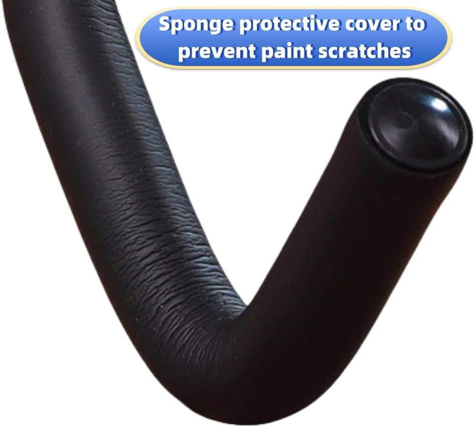 Bicycle Wall Mount Rack, Adjustable Angle, Foldable Design, with Mounting Hardware, Black (Snap fixation)