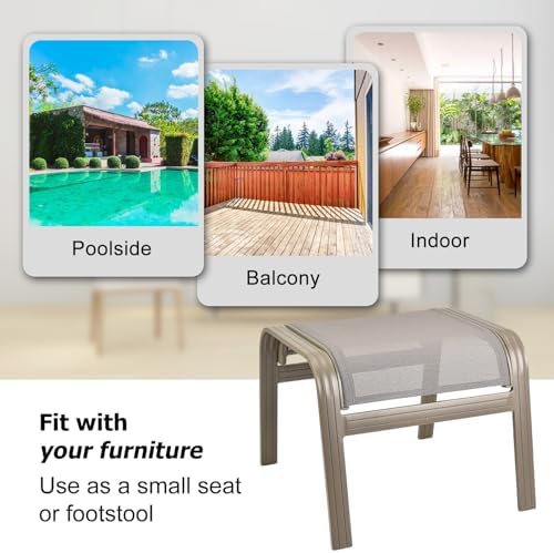 Outdoor Ottoman Patio Footstools, 2 Set - Image 6