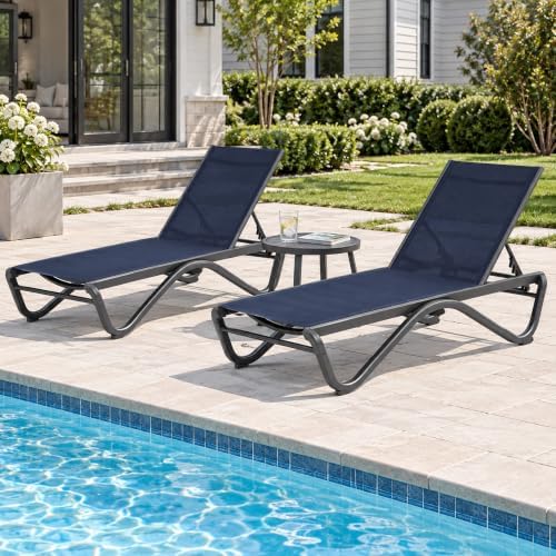 Kozyard Chaise Lounge Chair, All Aluminum Frame and Textilene Fabric, Fully by Kozyard