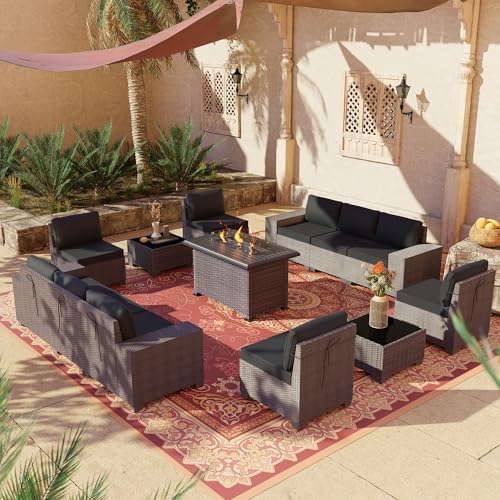13 PCS Outdoor Patio Furniture Set, Outdoor Sectional Furniture - Image 2
