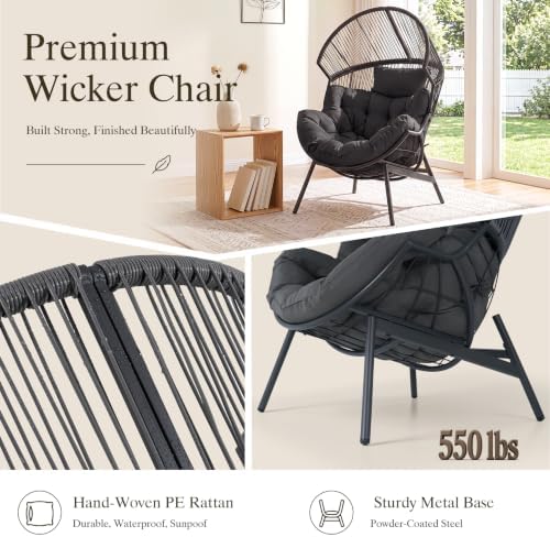 Wicker Egg Chair, PE Rattan Patio Chair - Image 5