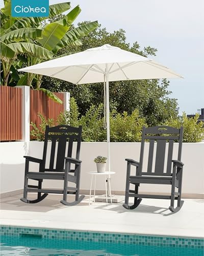 Oversized Outdoor Rocking Chairs Set of 6, 380lbs Heavy-Duty Large Patio Rocker - Image 2