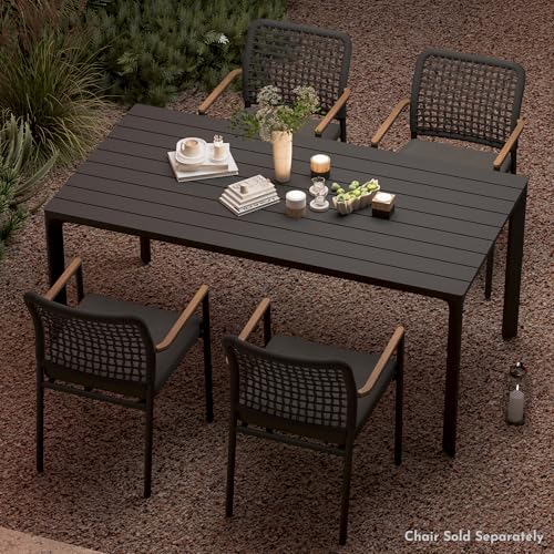 Modern Shade 67" All-Aluminum Outdoor Patio Dining Table - Image 3