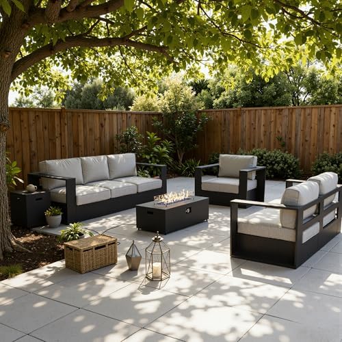 4 Piece Oversized Aluminum Outdoor Furniture Set - Image 6