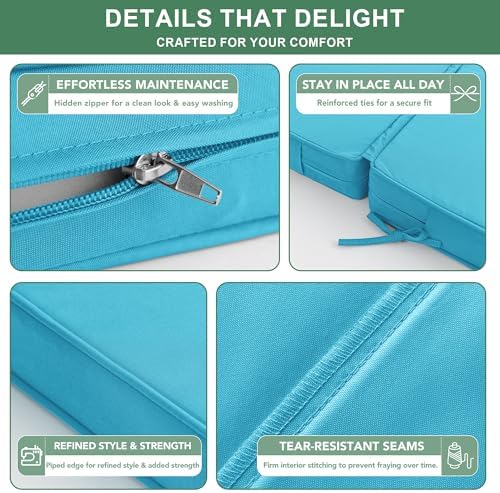 Chaise Lounge Cushions Outdoor Set of 4 - Image 4