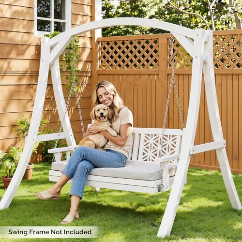 VINGLI 4.5 FT Wooden Porch Swing - Image 7